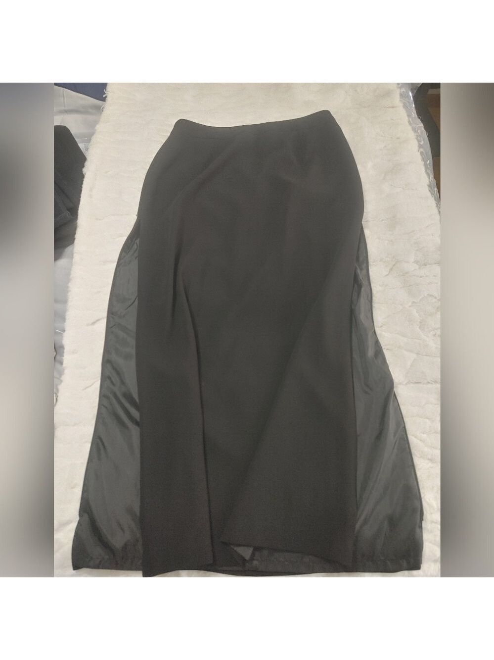 Tribal Black Dual Zipper Side Slit Skirt Sz 8